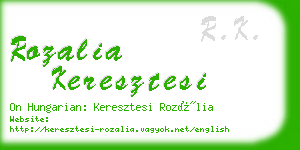 rozalia keresztesi business card